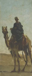 Kamel-Treiber in der Wüste